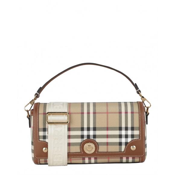 BURBERRY Handbags - NEW BURBERRY women's top handle note bag in briar brown
